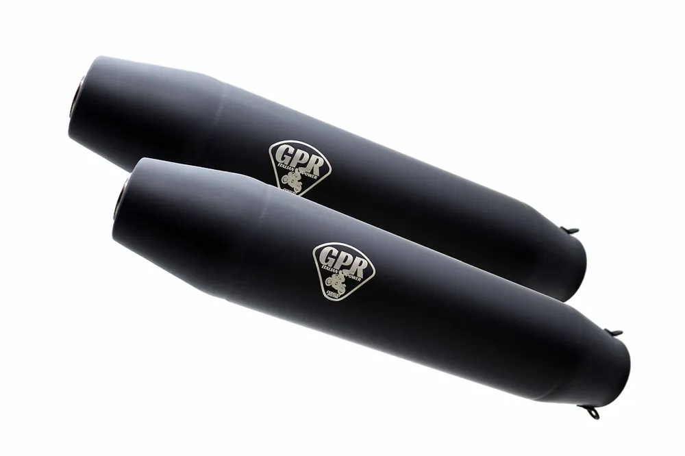 Finale Aktion GPR Endschalldämpfer BMW R 65 ls 1981/1985 Double univ. EC-Approv. Silencer w/o link pipes Deepto