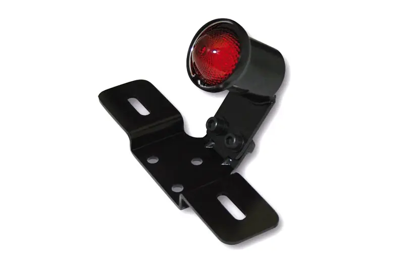 Nur Heute HIGHSIDER smart Old School Typ 3 LED Rücklicht Mit Nr.-Schildhalter Schwarz E-geprüft (1Stck)