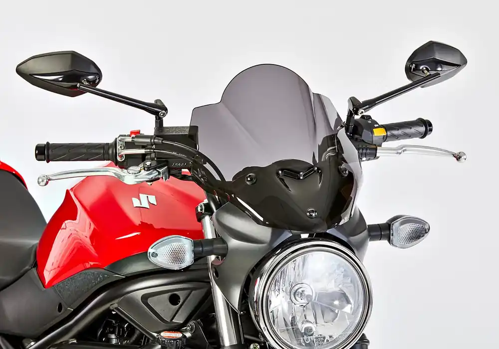 Schneller Versand ERMAX Naked-Bike-Scheibe Acrylic durchsichtig Schwarz getönt für SUZUKI SV 650