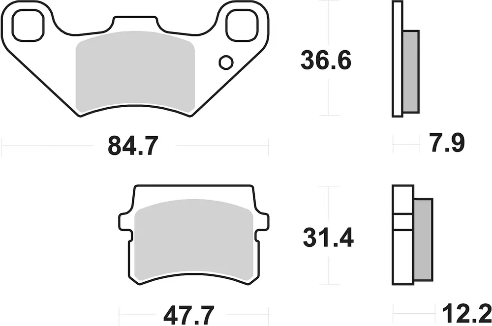 Zertifiziert SBS Bremsbelag 855HF Street Ceramic