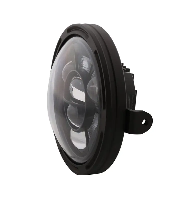 HIGHSIDER pro 7 Zoll Scheinwerfer Frame-R1 Typ 11 LED Schwarz Seitliche Befestigung Schneller Versand