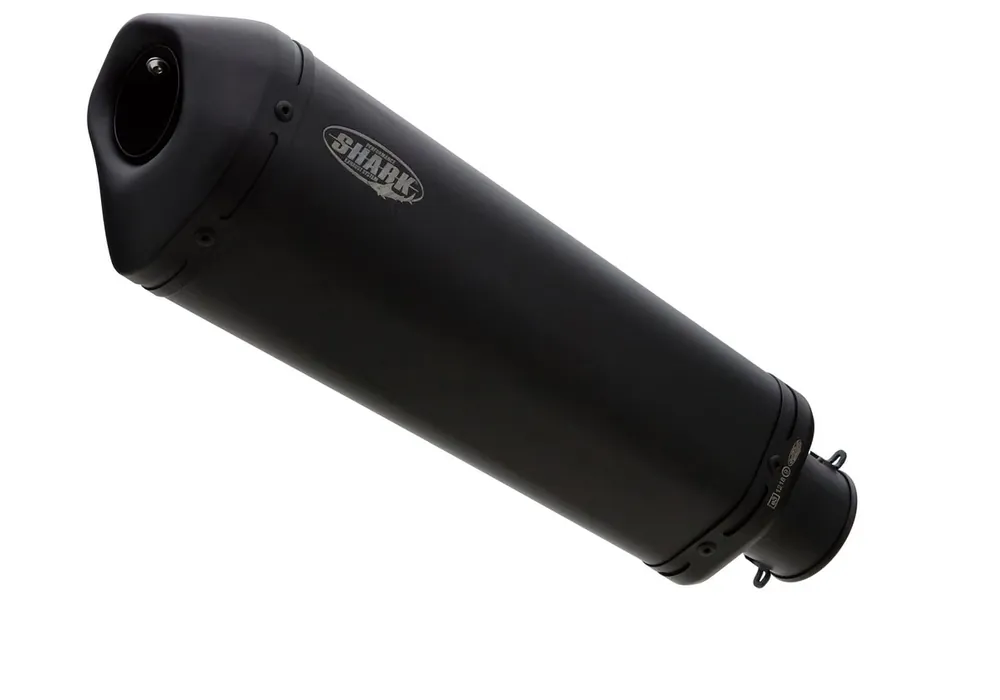 Saisonangebot Shark Performance KOMPLETTANLAGE Edelstahl beschichtet schwarz-matt DSX-10 für YAMAHA Tracer 9 / GT / GT+ EURO5