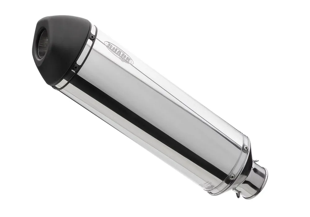 Nur Heute Shark Performance SLIP-ON Aluminium poliert/Endkappe Edelstahl schwarz matt beschichtet silber DSX-5 für HONDA Integra 750 EURO4