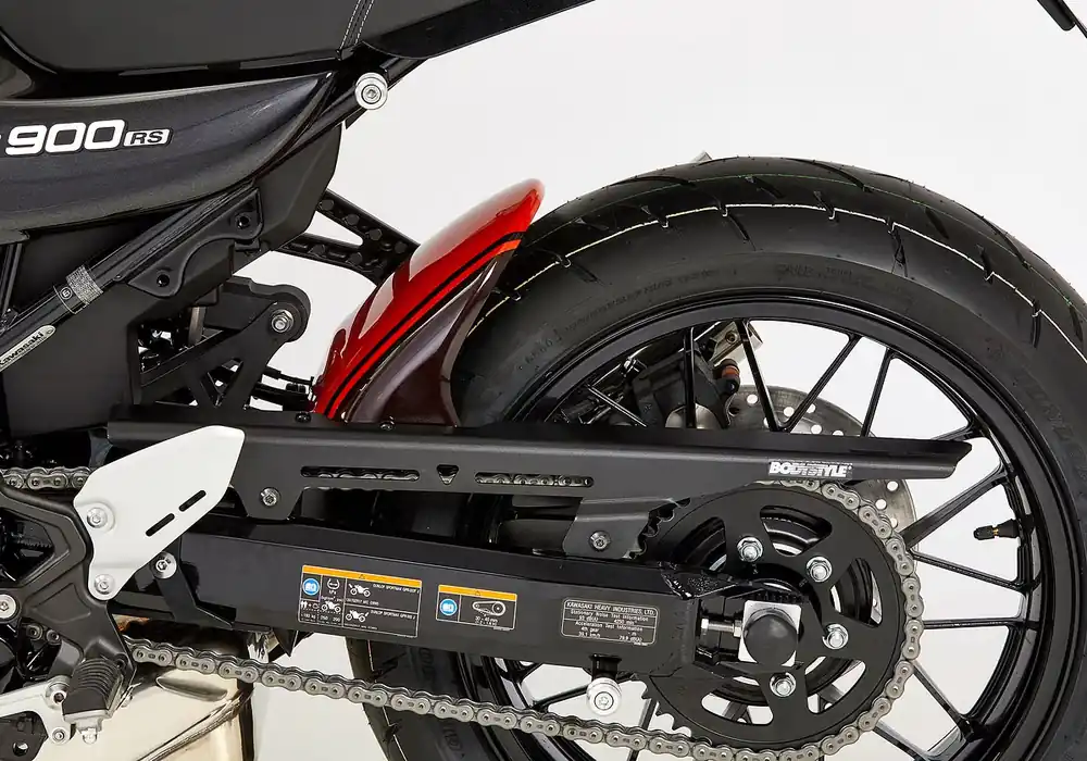 BODYSTYLE Sportsline Hinterradabdeckung mit Alu-Kettenschutz ABS Kunststoff braun/orange für KAWASAKI Z900 RS Abverkauf