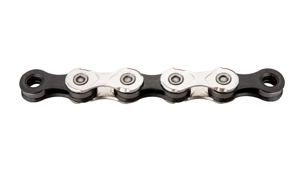 Meistverkauft KMC Kette X12 12-fach silber/schwarz 50 m Rolle + 40 Verschlüsse