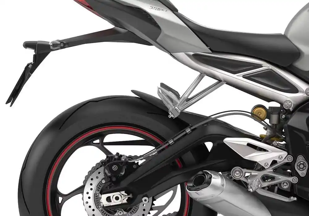 BODYSTYLE Hinterradabdeckungsverlängerung ABS Kunststoff schwarz-matt für TRIUMPH Street Triple R, Street Triple RS, Street Triple S Solange Der Vorrat Reicht