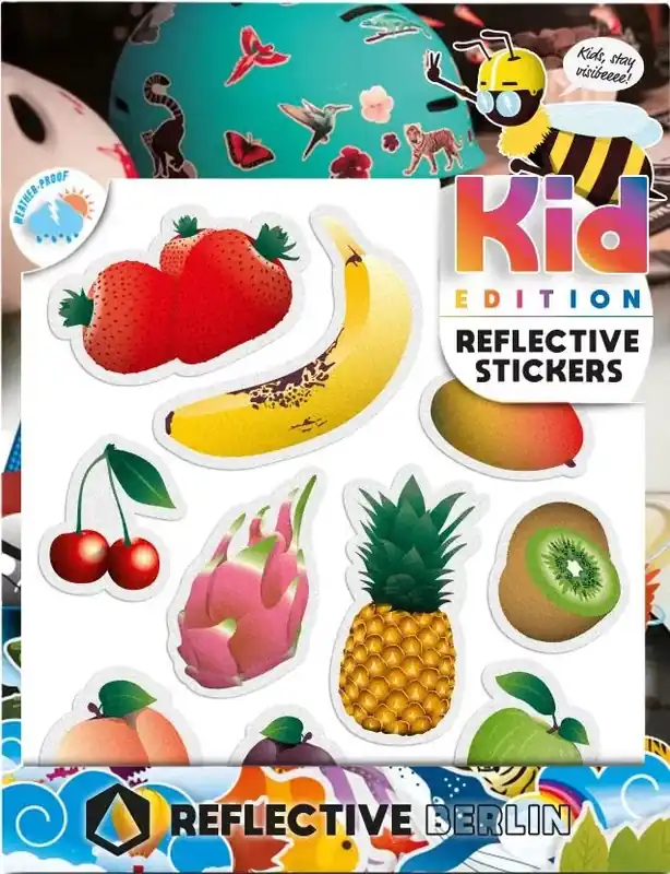 Markenprodukt Reflective Berlin Reflexaufkleber K.I.D. Fruits bunt