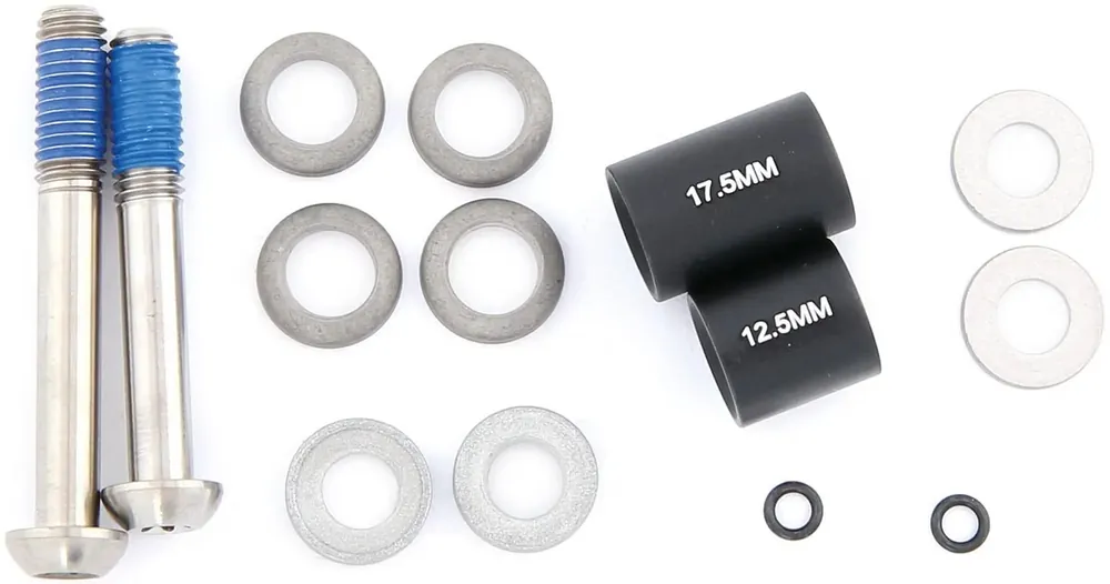 Ausverkauf SRAM Scheibenbremsadapter Set schwarz PM Spacer 17,5 mm und 12,5 mm, Titan Sch