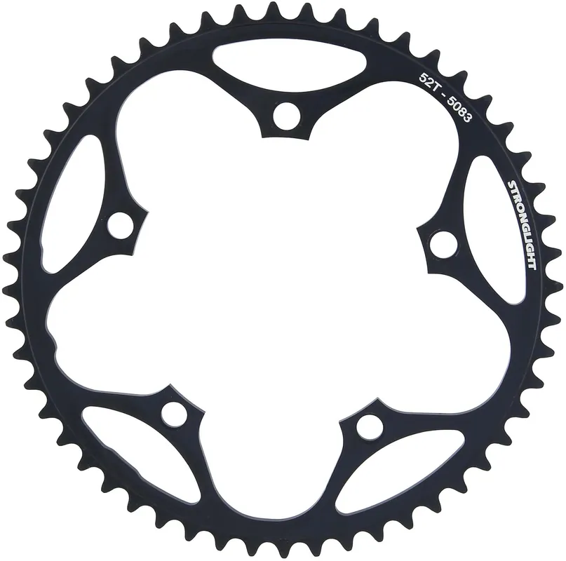 Neue Ware Stronglight Kettenblatt 52 Zähne 130 mm schwarz