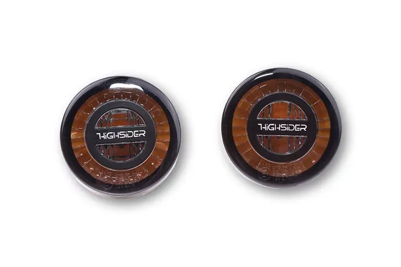 HIGHSIDER pro Rocket LED Blinker Gehäuse Schwarz / Linse Rauchgrau (Paar), Vorn & Hinten Begrenztes Angebot