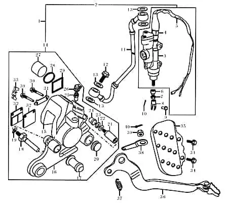Wochenendangebot Federhalter Rex Supermoto 125 DD Federaufnahme 125ccm 4Takt Federarretierung Federhalterung 125ccm-4Takt Motorrad Supermoto Enduro 125
