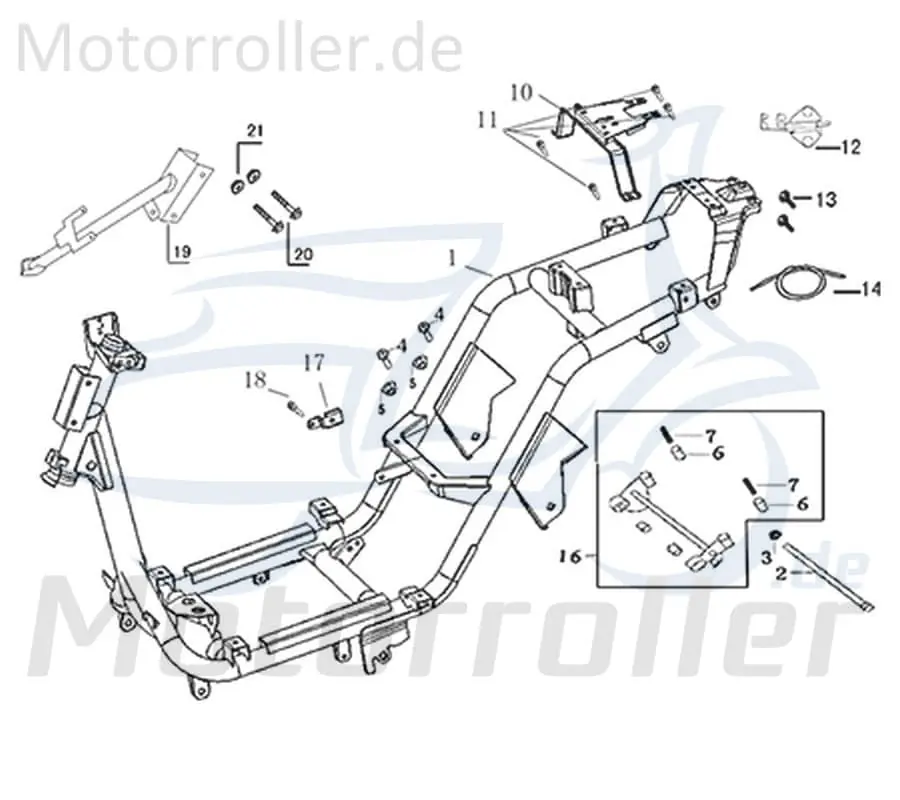 Bestseller Flanschschraube M6x55mm Maschinenschraube Scooter 741591 Bundschraube Flansch-Schraube Maschinen-Schraube Bund-Schraube