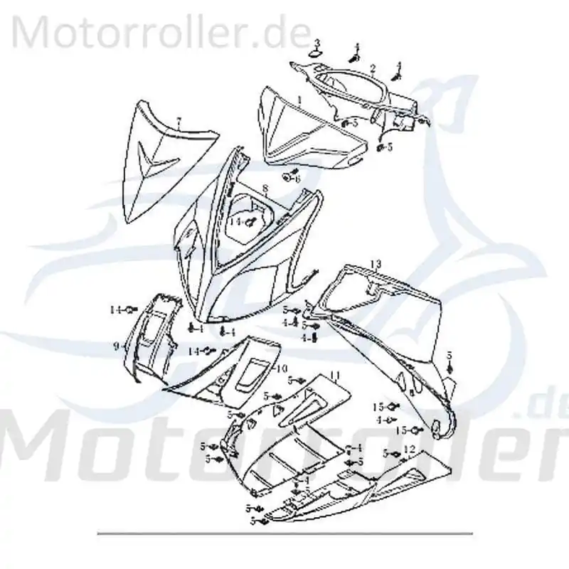 Kreidler RMC-G 50 Frontverkleidung 50ccm 2Takt FIG.C12-8 blau Frontschürze Frontmaske Front-Cover Lenkerverkleidung Front-Schürze Beliebt