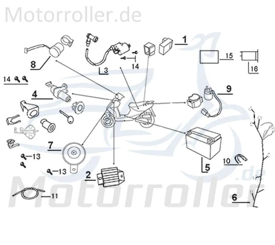 Kreidler Galactica 3.0 LC 50 Kabelbaum Stromverteiler 71688 Kabelsatz Kabelbündel Kabelkit Billig