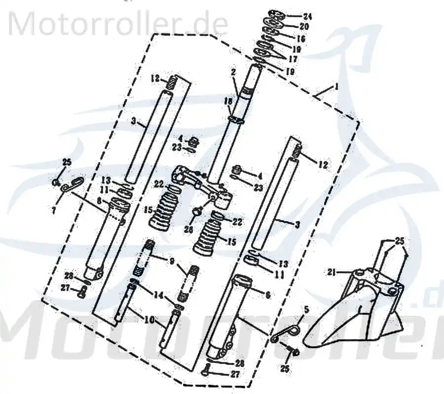 Highlight Kreidler Flory RC50 C-D Kotflügel Motorrad 50ccm 2Takt 75459 Spritzschutz Schutzblech Schutz-Blech Radabdeckung Innenkotflügel Radlauf