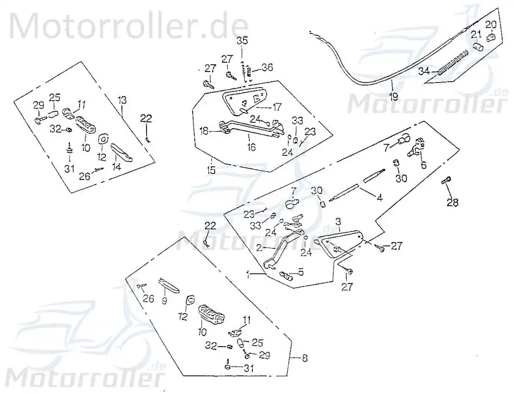Neu Im Sortiment SMC Chopper 125 Schraube M10x20mm Roller 125ccm 4Takt 94424 Bundschraube Maschinenschraube Flanschschraube Flansch-Schraube Scooter