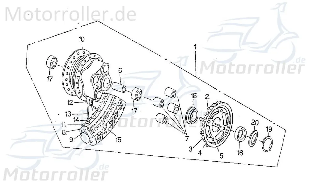 Sofort Bestellen SMC Chopper 125 Speiche Radspeiche Roller 125ccm 4Takt 96062 Ersatzspeiche Felgenspeiche Metall-Speiche Scooter Ersatzteil Service