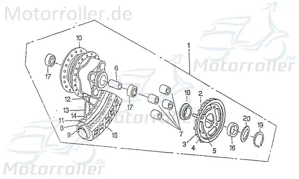 Jetzt Bestellen SMC Chopper 125 Felgenband Schlauchschutz 125ccm 4Takt 97507 (Innenfelge) Scooter Ersatzteil Service Inpektion Direktimport