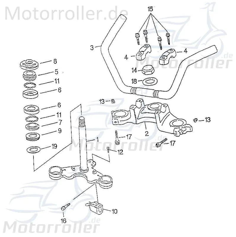 SMC Chopper 125 Unterlegscheibe U-Scheibe 125ccm 4Takt 98679 Distanzhalter Washer Beilagscheibe Ausgleichsscheibe Distanz-Scheibe Markenprodukt