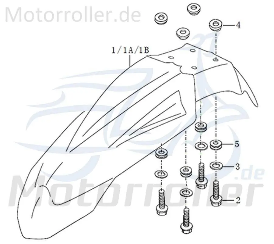 Garantierte Lieferung Kreidler DICE SM 125i Schutzblech vorn glanzschwarz PP 781062 Motorrad Kotflügel Vorderradabdeckung