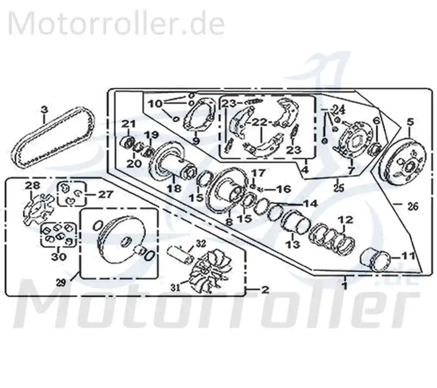 Sichere Zahlung Antriebsriemen 743x20x30mm 23100-GY6A-9000