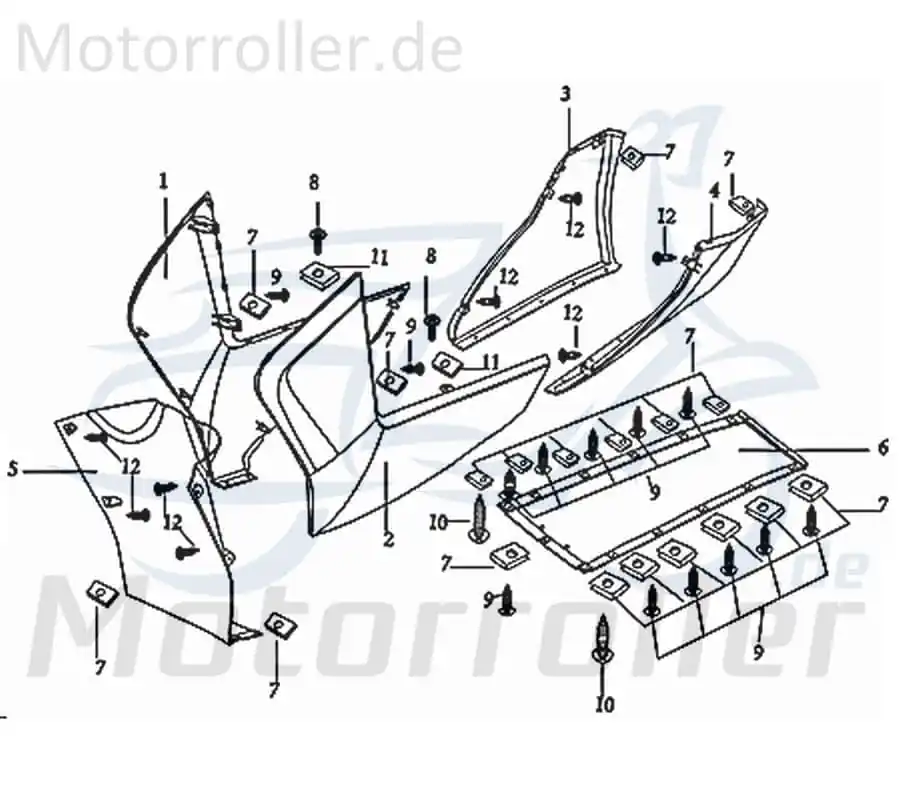 Neu Seitenverkleidung links (silber) 402-HDDMI-0013L-P