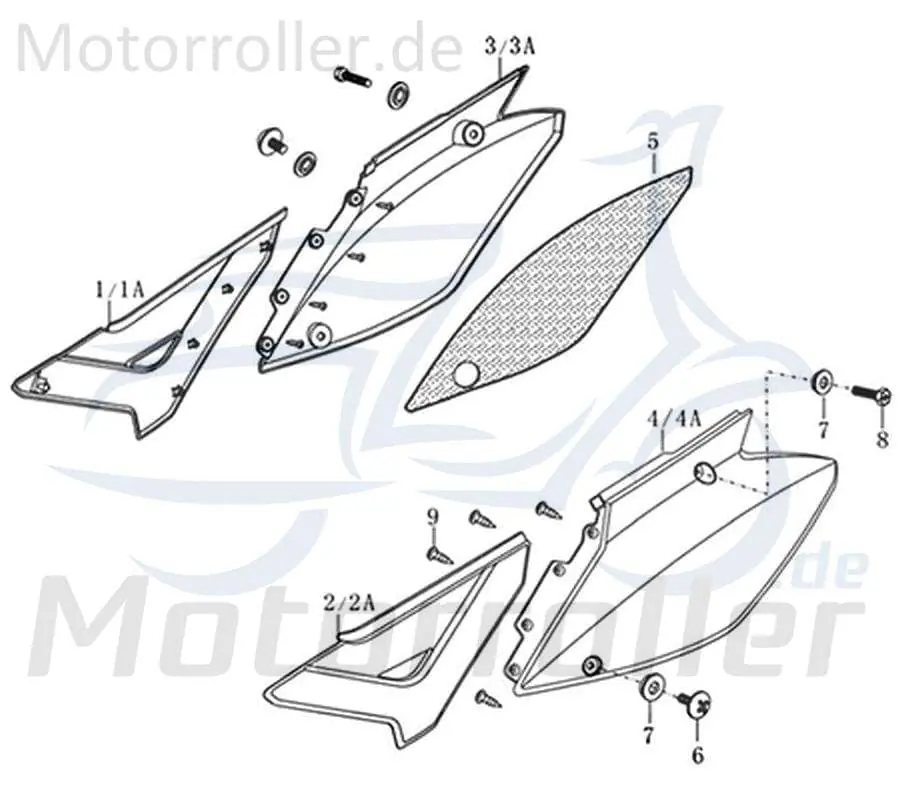 Top-Preis Verkleidung links unten Dice SM/GS 125i 47333QMN2330