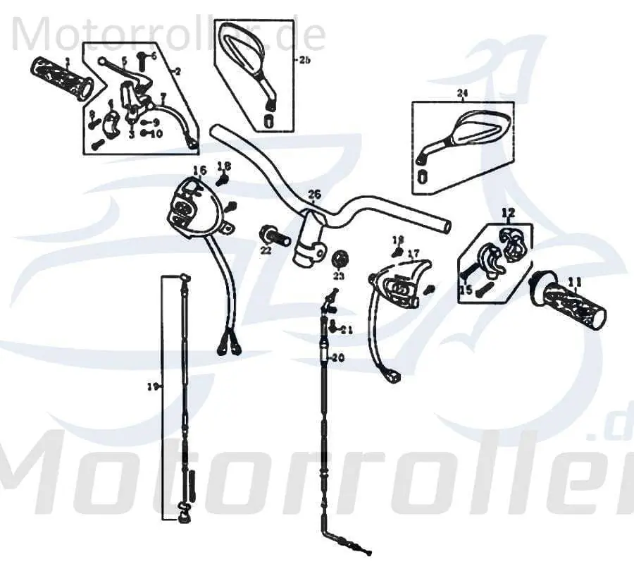 Must-Have Kreidler Florett RMC 50F Schaltereinheit 50ccm 2Takt FIG24-17 rechts Lenkerarmatur Schaltergehäuse Kombischalter Kombi-Schalter Moped