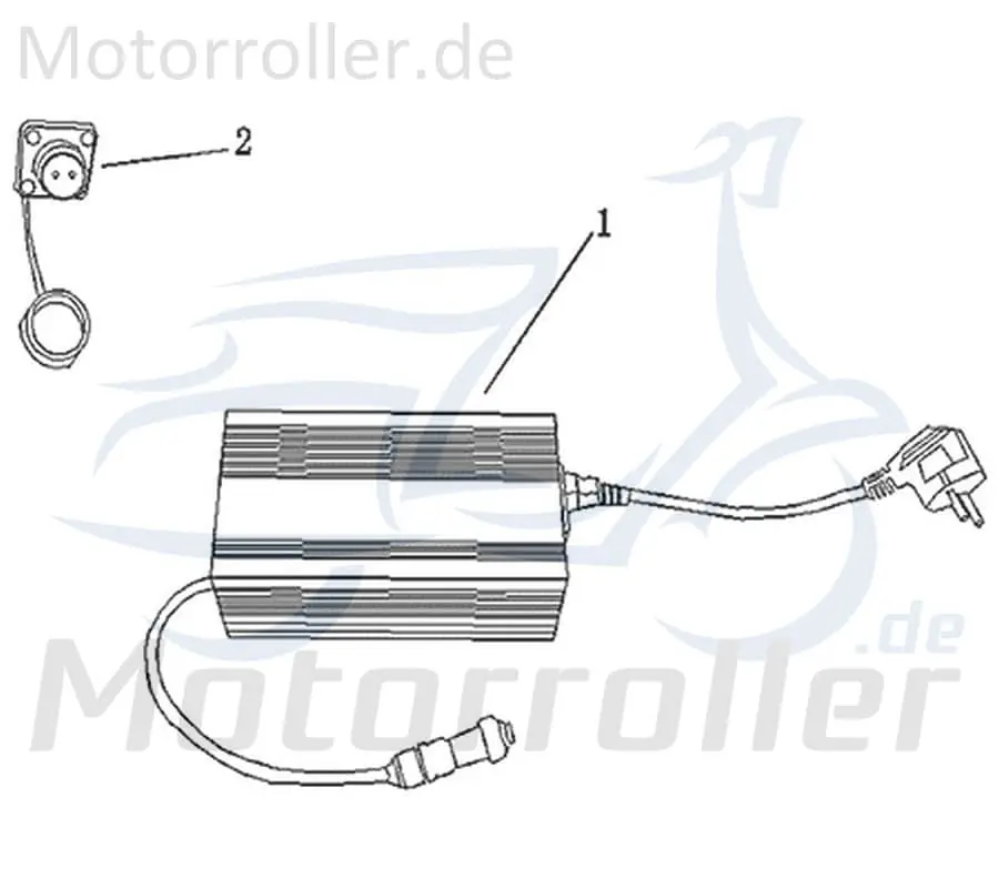 Ladebuchse Elektrobuchse Standard Scooter 603-HDDMI-005V Ladeanschluss Ladeverbinder Moped Ersatzteil Service Inpektion Direktimport Direktkauf