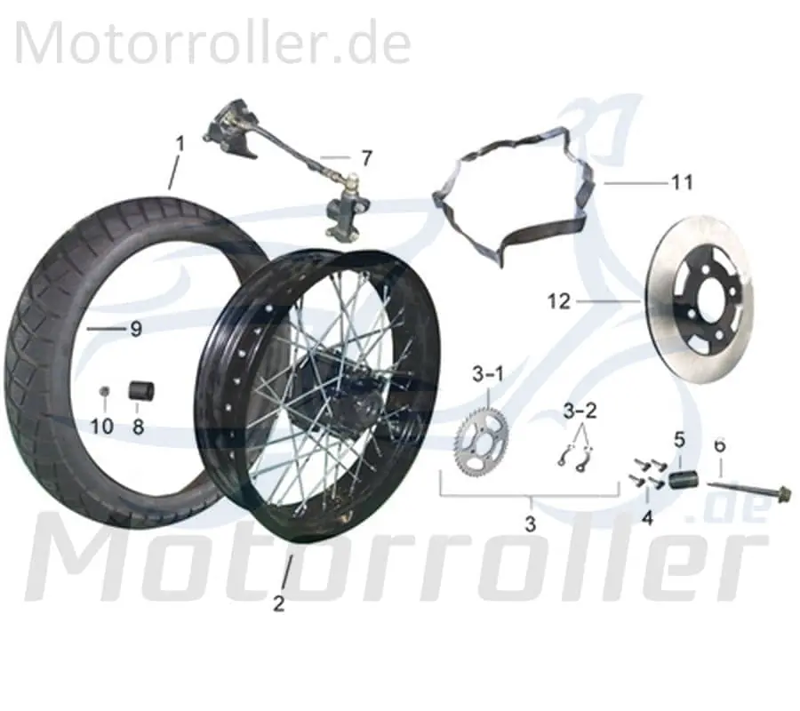 Echt Kreidler DICE CR 125i Bremsankerplatte verstärkt 780998 Hinterradbremse Bremsplatte Motorrad