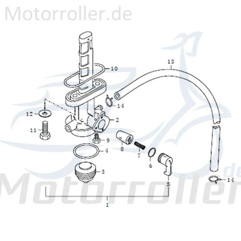 Qingqi STREET 125 DD Benzinhahn 125ccm 4Takt FIG.C17-1 Kraftstoffhahn Kraftstoffventil Benzin-Hahn Kraftstoff-Ventil Benzin-Ventil Schnäppchen