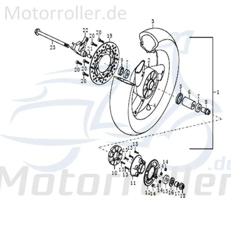 Sofort Bestellen Qingqi STREET 125 DD Bremsscheibe 125ccm 4Takt FIG.C28-19 Scheibenbremse Vorderbremse Scheiben-Bremse Bremsplatte Brems-Scheibe Scooter