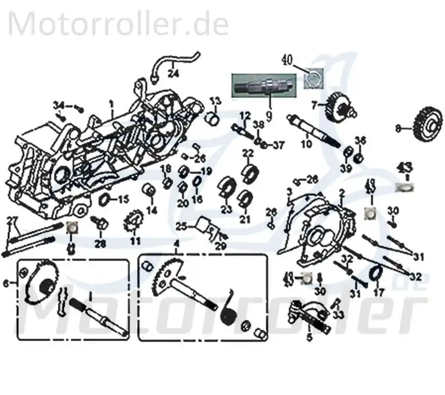Federhalter Federarretierung Federhalterung Scooter 742077 Federaufnahme Moped Ersatzteil Service Inpektion Direktimport Expressversand