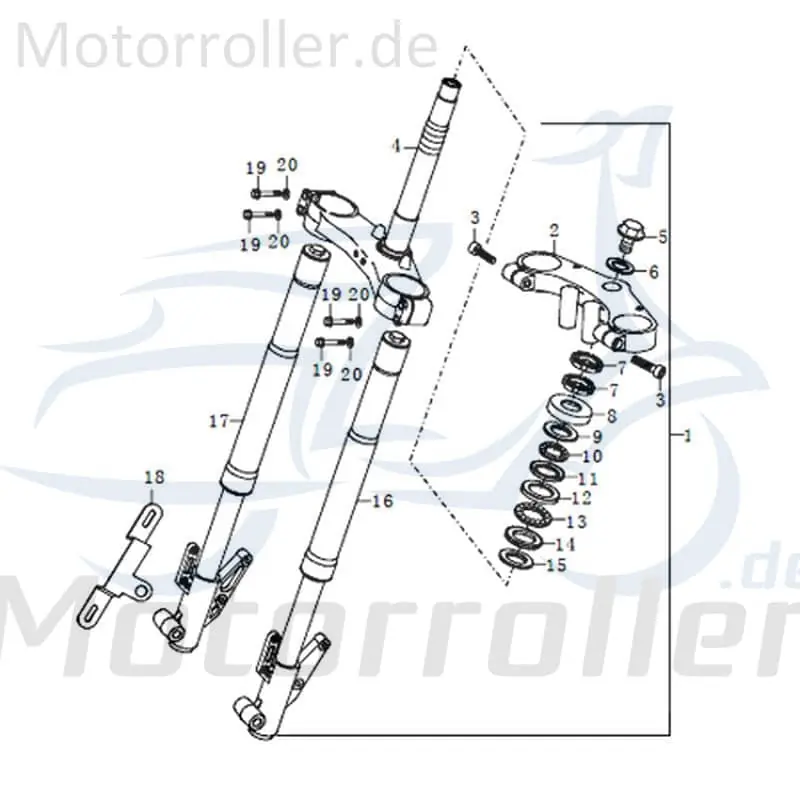 Neuheit Qingqi STREET 125 DD Kugellagerdeckel 125ccm 4Takt FIG.C26-9-neu 125ccm-4Takt Scooter Kreidler Ersatzteil Service Inpektion