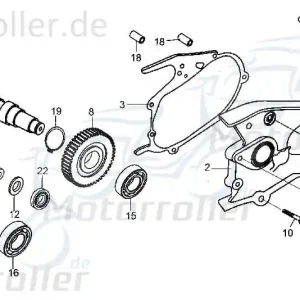 Chunlan Chopper Schraube Motorrad 125ccm 4Takt ABB-28-NO.-18 M10x1.25mm Bundschraube Maschinenschraube Flanschschraube Flansch-Schraube Kracherpreis