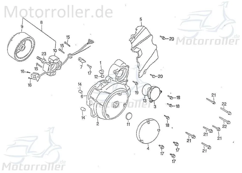 Adly Schraube M5x25mm Maschinenschraube Scooter 96312-05025-K Bundschraube Flanschschraube Flansch-Schraube Maschinen-Schraube Moped Nur Für Kurze Zeit