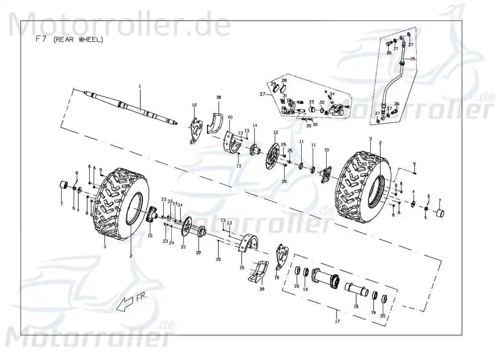 Distanzrohr von PGO X040G020000 Abverkauf