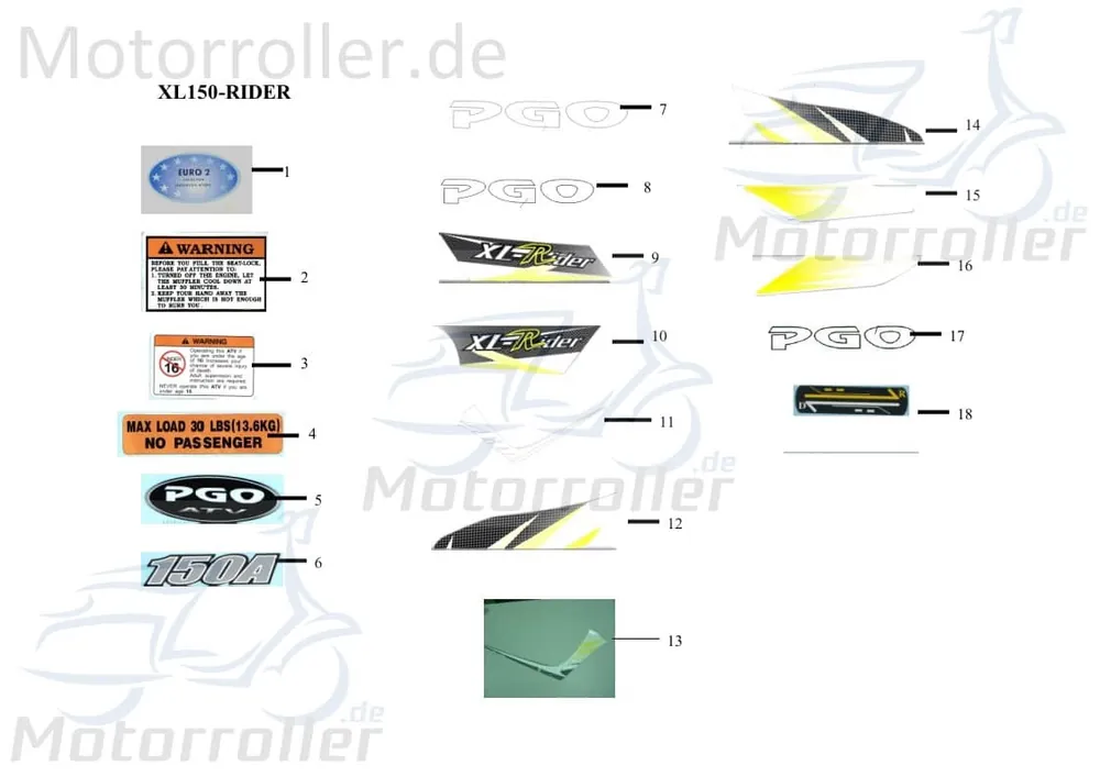 Aufkleber Schutzblech hinten links/rechts X26011600000 Top-Angebot