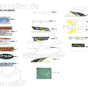 Aufkleber links A Sticker X26012100000 Expressversand
