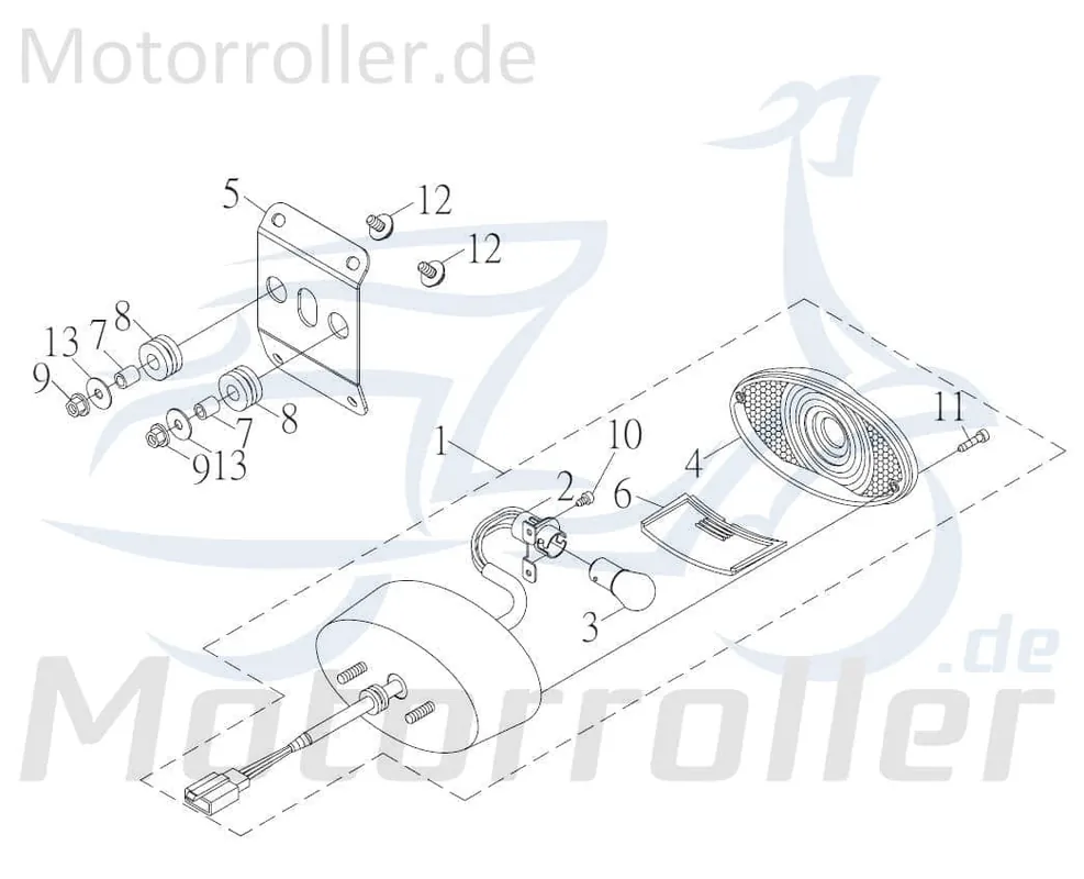 Kreidler F-Kart 170 Glas Abdeckung 170ccm 4Takt 73314 Kennzeichenleuchte Glasdeckel Glasabdeckung Beleuchtungskappe Ersatzteil Service Saisonangebot