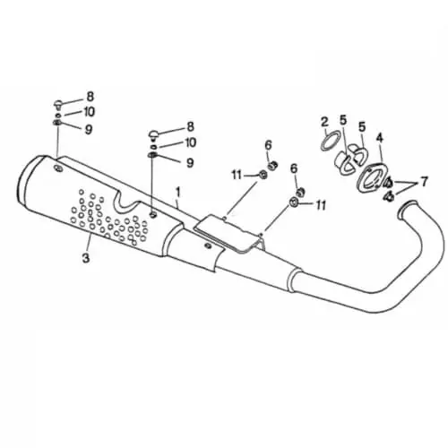 Markenprodukt Auspuffring Auspuff Quad ATV 170ccm 4Takt SMC 170 92303