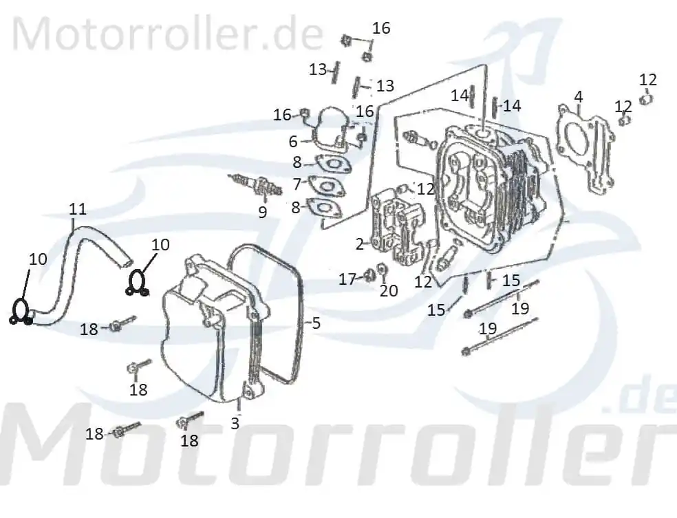 Ventilabdeckung Ventildeckel 170ccm 4Takt Kreidler Kart 81319 Zylinderkopf Ventile Zylinderkopfdeckel 170ccm-4Takt F-Kart 170 Service Wochenendangebot