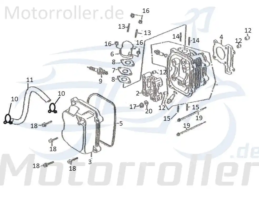 Kreidler F-Kart 170 Ventilabdeckung 170ccm 4Takt 11141-GOS-00 Ventildeckel Zylinderkopf Ventile Zylinderkopfdeckel 170ccm-4Takt Service Schneller Versand