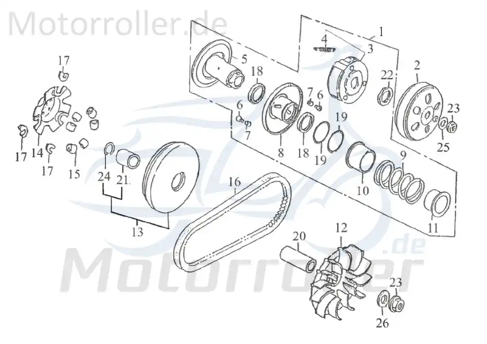 Ausverkauf Kupplungsfeder Variomatik Kupplung Kart 170cc 4T 81368