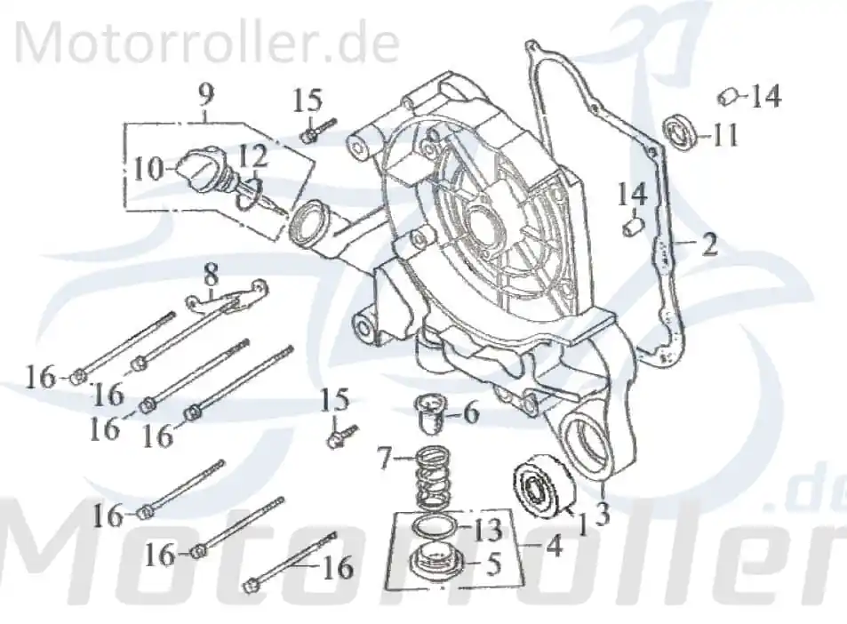 Solange Der Vorrat Reicht Kurbelgehäusedeckel Kreidler F-Kart 170 Motordeckel 81353 Motorgehäusedeckel 170ccm-4Takt Mustang 170 UTILITY Ersatzteil Service