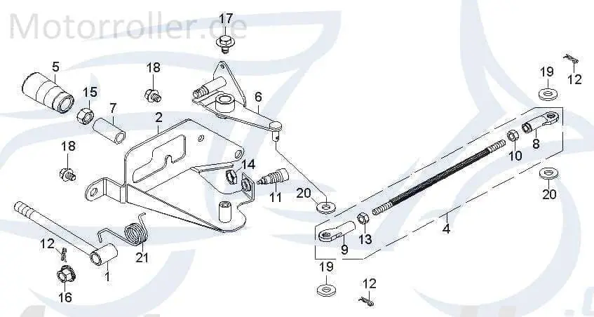 Begrenztes Angebot Rex Quad 50 Gehäuse Umschalthebel 50ccm 2Takt 53212-SK9-00 Hülle Umbauung Minarelli liegend ATV Exploroer Protector 50 UTV Ersatzteil