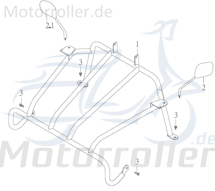 Markenprodukt SMC Rückspiegel rechts Seitenspiegel 100ccm 5627-GLO-00 right Rück-Spiegel 100ccm-4Takt Ersatzteil Service Inpektion Direktimport