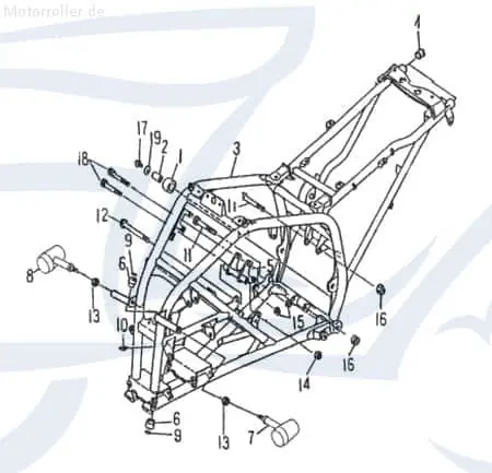 Rex Quad 150 Bolzen Stehbolzen Zapfen ATV 150ccm 4Takt 99527 Gewindebolzen Gewindestift Arretierbolzen Stiftschraube Gewinde-Stift UTV Preisreduziert