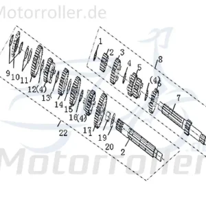 Antriebswelle Kreidler Supermoto 50 DD 50ccm 2Takt 733081 Antriebsachse Getriebewelle Eingangswelle Nur Heute