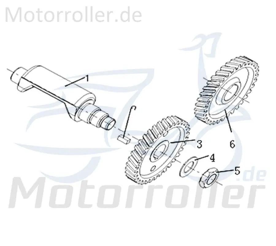 Schnäppchen CPI SX 50 Supercross Abtriebsrad Ausgleichswelle und 1E40MB.08-03 Feder Abtriebsritzel 50ccm-2Takt Motorrad